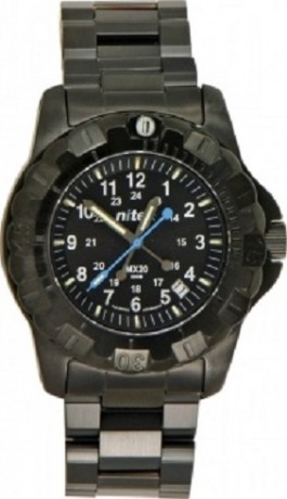 Reloj de tritio H3 Marca NITE, Modelo  MX201. Acero PVD.

 Movimiento  suizo de gran precisión y fiabilidad. 12