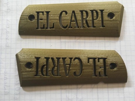 Cachas para 1911 se pueden hacer con diferentes colores y logos 
  Aclaro de momento tememos unos cuantos 01