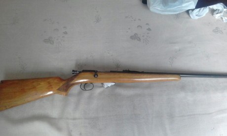 Vendo carabina ONENA monotiro cal. 22 LR, en muy buen estado. Todo un clásico guiada en E. Precio 100 01