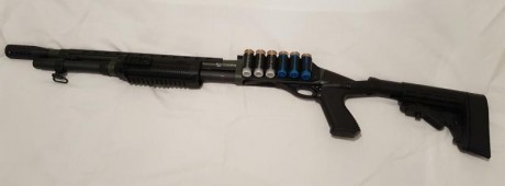 Hola compañeros, se vende esta  fantastica Remington 870 tactica, a la cual le he puesto varias cosillas 20