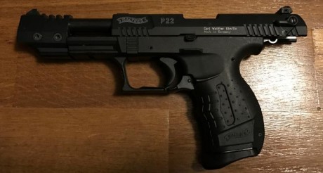WALTHER P22 TARGUET, Pistola del calibre .22 LR. Guiada en F, ideal como primer arma para tiro deportivo. 00