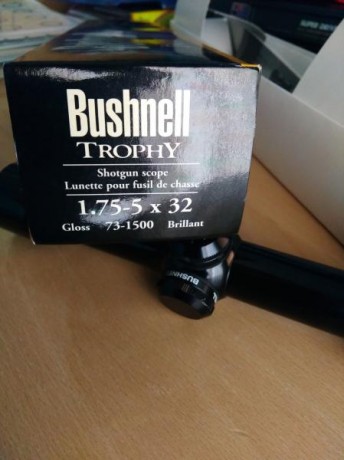 Vendo visor BUSHNELL TROPHY 1.75-5X32.

Vendo sin estrenar por la mitad que me costó.

 € GASTOS DE ENVIO 01