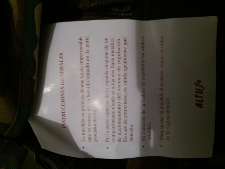 Vebdo mochila altus completamente nueva 65€
También podria cambia por algo de militaria gcivil o guerras 00