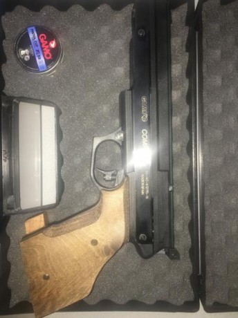 Vendo pistola Compat calibre 4.5 marca GAMO con su maletín de transporte. Esta totalmente nueva ya que 00