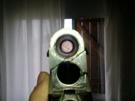 Superpuesta Lanber, expulsora, de un solo gatillo y selector de cañón,  con 5 polichoques,  en muy buen 01