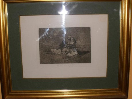Vendo dos aguafuertes de Goya, primera edición de los 250 ejemplares de los Desastres de la Guerra, publicadas 00