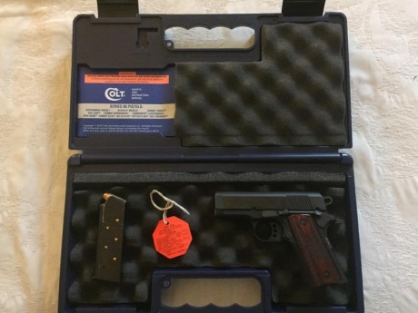 Hola, vendo colt 1911, 3", new agent en calibre 45ACP.

entrego dos fundas especificas y maletin 21
