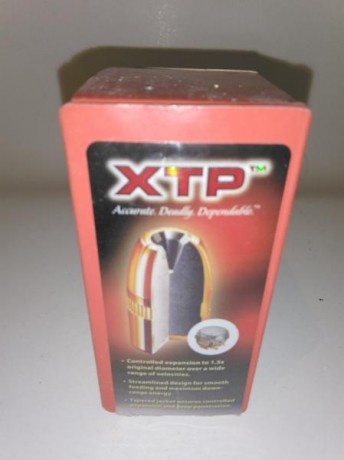 Vendo una caja de 100 puntas  Hornady XTP FP calibre .38 (.357) - 158 grains 

Diseñadas para la caza, 00