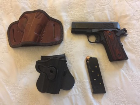 Hola, vendo colt 1911, 3", new agent en calibre 45ACP.

entrego dos fundas especificas y maletin 150