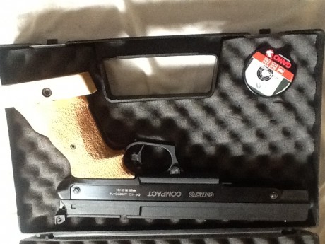 Hola , vendo una Gamo Compact nueva, sin uso como se ve en la foto , tiene cacha anatomica para zurdo, 00