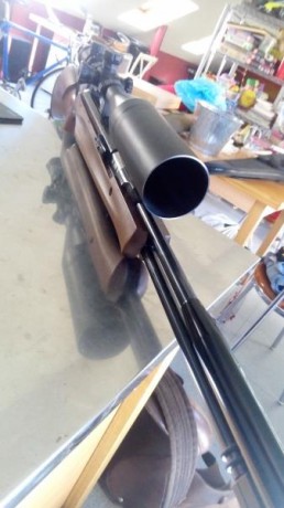 Vendo ejemplar de walther lgu en 4.5 y 16 jls apenas usada sin marca alguna en madera y con pavonado impecable 01