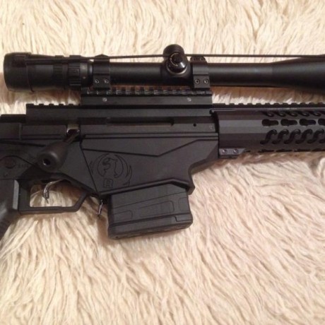 Se vende este Ruger, calibre 308. Muy poco uso (3 cajas), comprado nuevo en diciembre 2016. No se incluye 00