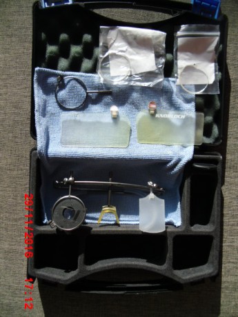 para todas pistolas. Material  titanium. 3x lentes diferentes ,diametro 37mm, iris,  mas segunda montura, 00