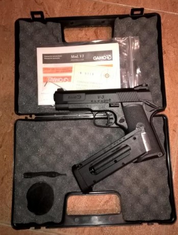 Cambio pistola cz 75 compact por Pistola GAMO PT-85 BLOWBACK o similar que corra el carro al diparar, 111