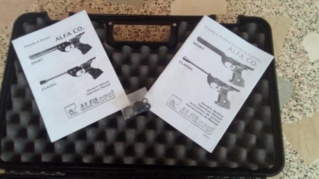 Vendo pistola ALFA PROJ SPORT CO2. Practicamente nueva con 21 meses de Garantia fábrica. 
Pistola para 00