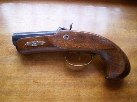 pistola derringer philadelphia 
fabricante ardesa
calibre 45 bola del 440
precio 100 €
esta en madrid
portes, 02