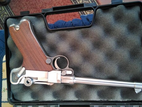 Hola compañeros deseo cambiar esta Luger stoeger de acero inoxidable por una P08 que esté en el mismo 01