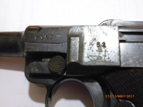  VENDIDA  pistola Luger modelo P 08 del año 1937, de 9 mm parabellum, con todos los números coincidentes, 10