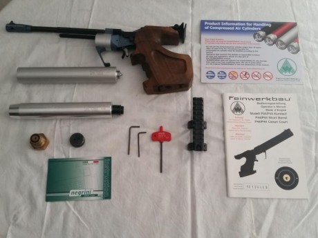 Vendo mi Feinwerkbau P44, porque me he comprado la otra más moderna.
Está impecable, no tiene ni un roce; 10