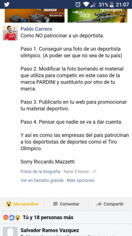 Os dejo la publicación de Pablo Carrera, uno de nuestros primeros espadas en el deporte del tiro.

Lo 00