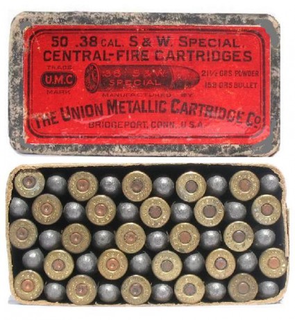 Pistola: Uberti Rolling Block .357/38 3.jpg 
Carga: 
Vaina Magtech .38 especial.
Fulminante CCI small 02
