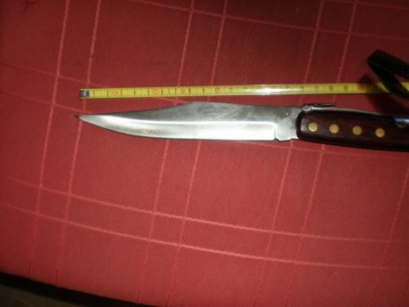 Pues eso vendo navaja j.sanz, no es de muelles, pone inox vanadio
Medidas largo total 35cm, largo hoja 00