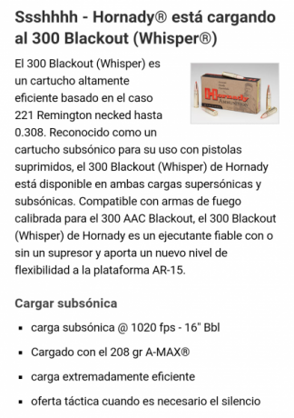 Muy buenas, veo en una tienda de armas en españa esta municion para el 300blk.
Son 220 grains. Ira bien 131