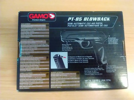 Hola. Pongo a la venta una pistola gamo PT-85 blowback co2 sólo estrenada. 

Semiautomática. Funciona 01