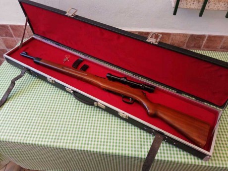 Hola a todos. 

Necesito un poco de ayuda para identificar esta carabina del 22lr y saber que valor aproximado 12
