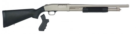 Hola. Busco una escopeta mossberg 500/ 590, con cañon corto de 46 cm.  Mejor si el cañón es liso.

Si 10