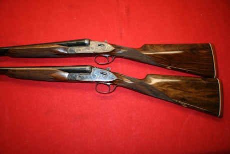 Vendo pareja de Pedro Arrizabalaga especial Monogatillo grabados Purdey con 4 juegos de cañones con apertura 12