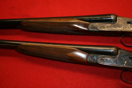 Vendo pareja de Pedro Arrizabalaga especial Monogatillo grabados Purdey con 4 juegos de cañones con apertura 22
