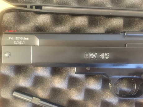 Buenas, vendo mi hw45 del 5,5 y  cañon del 4,5 original comprado aparte , esta muy nueva, todavia tiene 10