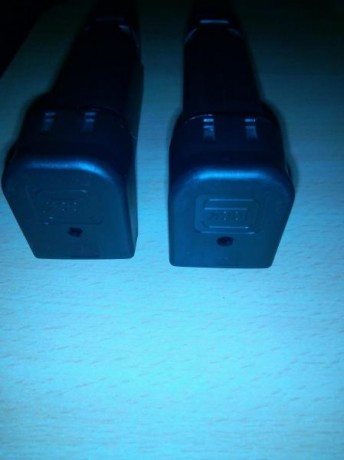 pues lo dicho cambio o vendo dos cargadores de glock 19 practicamente nuevos con tapeta +2 incorporada,por 01