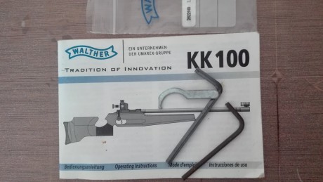 Hola:
Vendo carabina Wlather modelo KK-100 calibre 22 lr y equipo de tiro.
Se vende todo conforme se ve 70