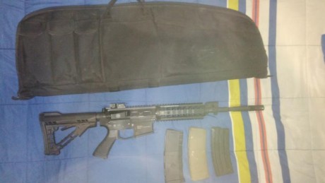Vendo Astra Stg 4 Carbine cal .222 de 14.5" de cañón. Viene con lo siguiente: 3 cargadores de 30 31