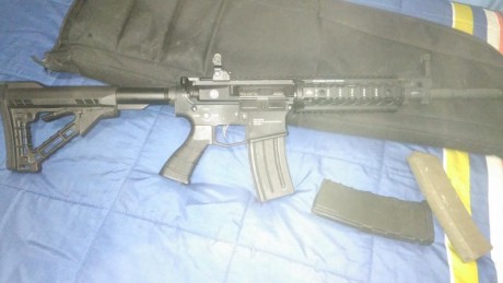 Vendo Astra Stg 4 Carbine cal .222 de 14.5" de cañón. Viene con lo siguiente: 3 cargadores de 30 30