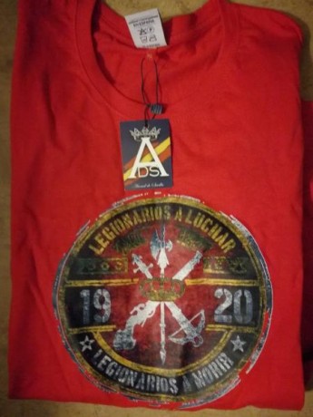 Camiseta Legión española en algodón de la prestigiosa marca Arenal de Sevilla, nueva con etiqueta, talla 00