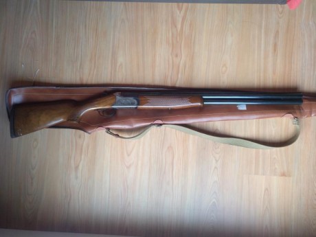 Vendo escopeta marca LANBER, cañones de 70cm, 5 polichokes, expulsora, extractora y selector de tiro.
Tiene 02