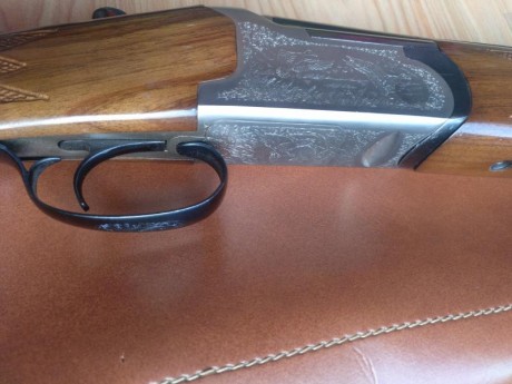 Vendo escopeta marca LANBER, cañones de 70cm, 5 polichokes, expulsora, extractora y selector de tiro.
Tiene 12