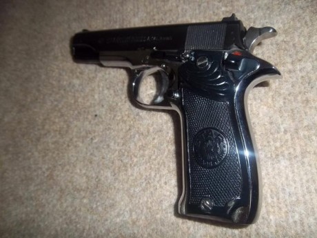 Pistola Star S, 9 corto; modificada por  Iparguns. 
Se aompaña Certificado Banco Oficial Pruebas Eibar 02