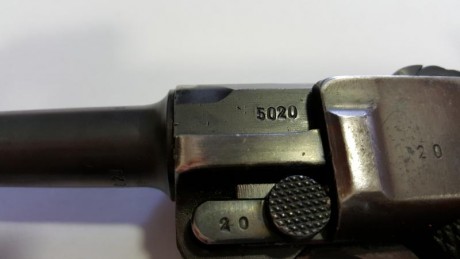 Vendo pistola luger por retirarme, en buen estado de uso, guiada y con todas las piezas numeradas. Precio 00