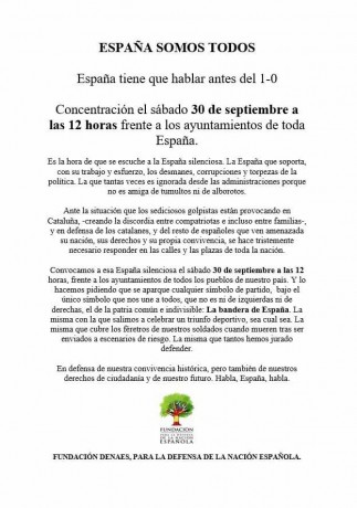 ¿No es decepcionante que, con la que está cayendo, no se convoquen manifestaciones/concentraciones para 00