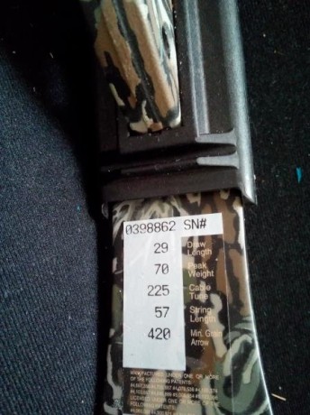 Saludos.... Cambio arco de Poleas PSE ThunderFlite Express en Mossy Oak, Absolutamente nuevo. Se compró 12