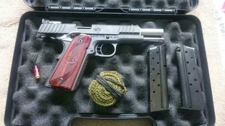 Se vende STI Trojan de 5 pulgadas 9mm,

Snake bore para cañon de 9mm
2 cargadores
Tiene punto de fibra 01