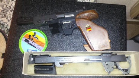 Hola,
vendo walter gsp 32 fuego central +  cañón intercambiable calibre 22 con gatillo +gatillo de entrenamiento 00