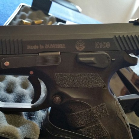 por poco uso vendo me querida gran powear k 100 con , con cañon rotativo ,dos cargadores maletin, miras 01