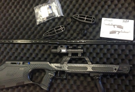 Carabina G22 Carbono, con visor punto rojo Bushnell, maletin y puntero láser original Walther

550€ 02