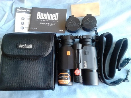 Cambio prismáticos con telémetro Bushnell 1 Mile Fusion 10X42 con ARC hasta 1450 metros. Sólo dos recechos, 02