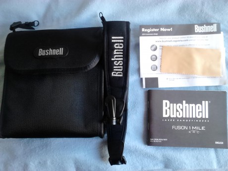 Cambio prismáticos con telémetro Bushnell 1 Mile Fusion 10X42 con ARC hasta 1450 metros. Sólo dos recechos, 00
